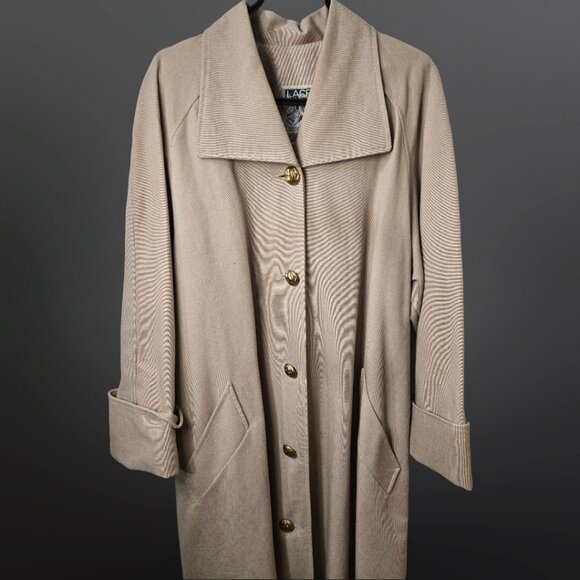 Vintage Fairy Boho Romantic Jacket Long Coat Womens M Beige Tree Floral Artsy - Picture 4 of 13